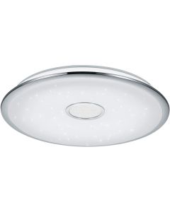 LED Plafondlamp - Trion Okyayla - 45W - Aanpasbare Kleur - Dimbaar - Afstandsbediening - Sterlicht - Rond - Wit - Kunststof 1