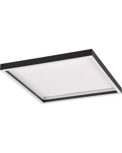 LED Plafondlamp - Trion Rad - Opbouw Vierkant 20W - Warm Wit 3000K - Mat Zwart - Metaal 1