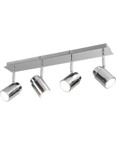 LED Plafondspot - Trion Artion - GU10 Fitting - Spatwaterdicht IP44 - Rechthoek - Mat Chroom - Aluminium