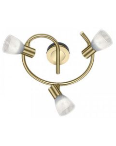 LED Plafondspot - Trion Levino - E14 Fitting - Warm Wit 3000K - 3-lichts - Rond - Mat Goud - Aluminium