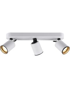 LED Plafondspot - Trion Pirlo - GU10 Fitting - 3-lichts - Rechthoek - Mat Wit - Aluminium