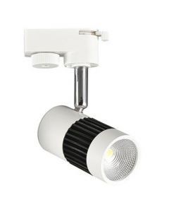 LED Railverlichting - 13W Rond - Natuurlijk Wit 4200K - Mat Zwart/Wit Aluminium