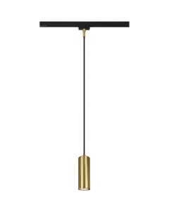 LED Railverlichting - Hanglamp - Trion Dual Monla - 2 Fase - GU10 Fitting - Rond - Mat Goud - Aluminium