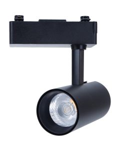 LED Railverlichting - Track Spot - Aigi - 1 Fase - 15W - Natuurlijk Wit 4000K - Rond - Zwart