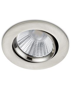 LED Spot - Inbouwspot - Trion Paniro - Rond 5W - Dimbaar - Warm Wit 3000K - Mat Nikkel - Aluminium - Ø80mm