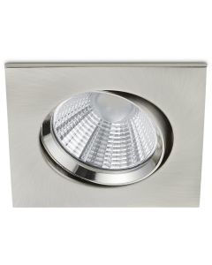 LED Spot - Inbouwspot - Trion Paniro - Vierkant 5W - Dimbaar - Warm Wit 3000K - Mat Nikkel - Aluminium - 80mm