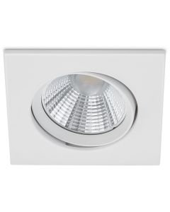 LED Spot - Inbouwspot - Trion Paniro - Vierkant 5W - Dimbaar - Warm Wit 3000K - Mat Wit - Aluminium - 80mm