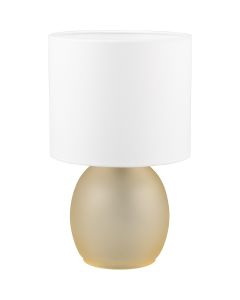 LED Tafellamp - Tafelverlichting - Trion Alev - E14 Fitting - Rond - Amber - Glas 1