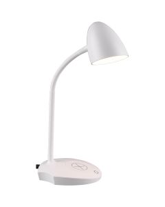 LED Tafellamp - Tafelverlichting - Trion Lida - 4W - Warm Wit 3000K - Rond - Mat Wit - Kunststof