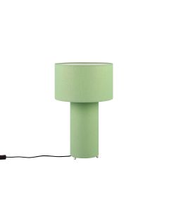 LED Tafellamp - Trion Balin - E27 Fitting - Rond - Groen - Textiel 1