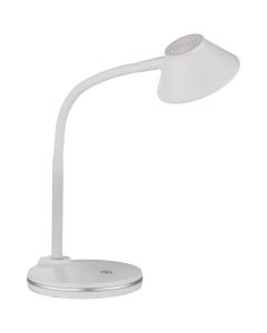 LED Tafellamp - Trion Berony - 3W - Warm Wit 3000K - Rond - Flexibele Arm - Mat Wit - Kunststof