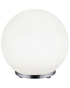 LED Tafellamp - Trion Geron - 5W - Aanpasbare Kleur - Dimbaar - Rond - Mat Chroom - Kunststof