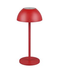 LED Tafellamp - Trion Rado - 1.7W - Warm Wit 3000K - Oplaadbare batterijen - Rood - Kunststof 1