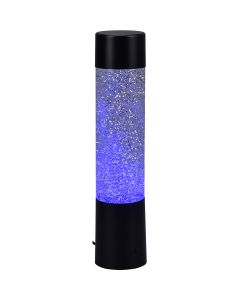 LED Tafellamp - Trion Wuka Glitter - 0.9W - Warm Wit 3000K - Rond - Mat Zwart - Kunststof