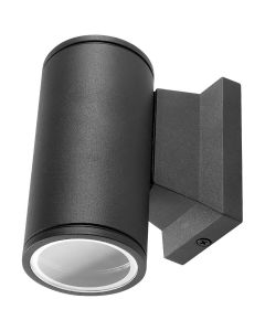 LED Tuinverlichting - Buitenlamp - Aigi Wally Down - GU10 Fitting - 1-lichts - Mat Zwart - Rond - Aluminium