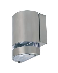 LED Tuinverlichting - Buitenlamp - Gardy 3 - Wand - RVS Mat Chroom - GU10 - Ovaal