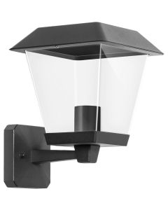 LED Tuinverlichting - Buitenlamp Nostalgisch - Aigi Nosta Up - E27 Fitting - Mat Zwart - Aluminium