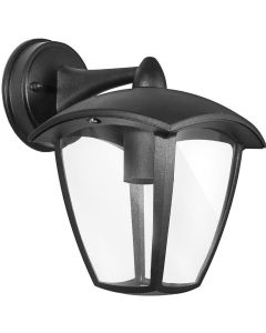 LED Tuinverlichting - Buitenlamp Nostalgisch - Aigi Nuosta Down - E27 Fitting - Mat Zwart - Aluminium