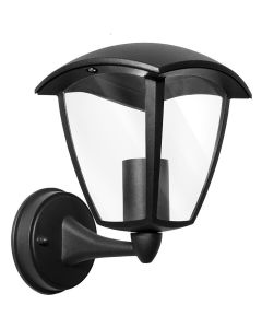 LED Tuinverlichting - Buitenlamp Nostalgisch - Aigi Nuosta Up - E27 Fitting - Mat Zwart - Aluminium