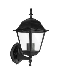 LED Tuinverlichting - Buitenlamp Nostalgisch - Aigi Nuosty Up - E27 Fitting - Mat Zwart - Aluminium