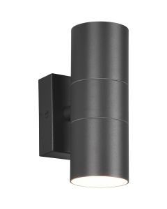 LED Tuinverlichting - Buitenlamp - Trion Lorida Up and Down - GU10 Fitting - Spatwaterdicht IP44 - Rond - Mat Antraciet - Aluminium