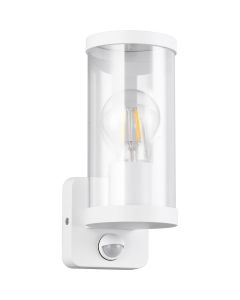 LED Tuinverlichting - Buitenlamp - Wandlamp - Trion Tino - E27 Fitting - Bewegingssensor - Mat Wit - Aluminium 1