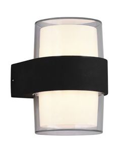 LED Tuinverlichting - Wandlamp Buitenlamp - Trion Mollo Up and Down - 8W - Warm Wit 3000K - 2-lichts - Rond - Mat Antraciet - Aluminium