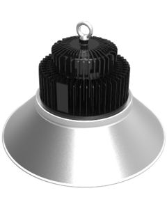 LED UFO High Bay 100W - Aigi Mania - Magazijnverlichting - Waterdicht IP65 - Helder/Koud Wit 6000K - Mat Zwart - Aluminium