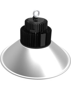 LED UFO High Bay 100W - Aigi Mania - Magazijnverlichting - Waterdicht IP65 - Natuurlijk Wit 4000K - Mat Zwart - Aluminium