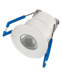 LED Veranda Spot - 3W - Warm Wit 3000K - Dimbaar - Waterdicht IP65 - Inbouw - Rond - Mat Wit - Aluminium - 12V