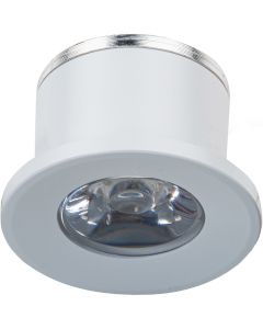 LED Veranda Spot Verlichting - 1W - Warm Wit 3000K - Inbouw - Rond - Mat Wit - Aluminium - Ø31mm