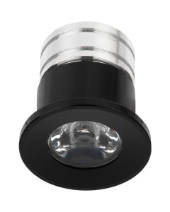 LED Veranda Spot Verlichting - 3W - Natuurlijk Wit 4000K - Inbouw - Rond - Mat Zwart - Aluminium - Ø31mm