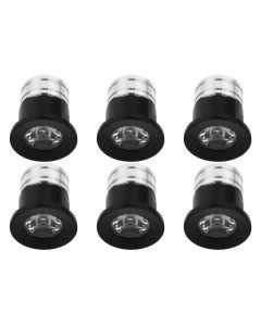 LED Veranda Spot Verlichting 6 Pack - 3W - Natuurlijk Wit 4000K - Inbouw - Dimbaar - Rond - Mat Zwart - Aluminium - Ø31mm