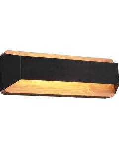 LED Wandlamp - Trion Arbon Up and Down - 13W - Warm Wit 3000K - Rechthoek - Mat Zwart - Aluminium