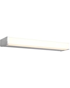 LED Wandlamp - Trion Fabian - 6W - Warm Wit 3000K - Rechthoek - Mat Chroom - Aluminium