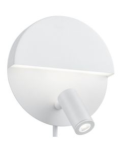 LED Wandlamp - Trion Marano - 8W - Warm Wit 3000K - Rond - Mat Wit - Aluminium