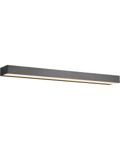 LED Wandlamp - Trion Rolan - Up en Down - 8W - Warm Wit 3000K - Rechthoek - Mat Zwart - Aluminium