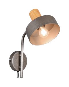 LED Wandlamp - Wandverlichting - Trion Giyon - E14 Fitting - Rond - Mat Nikkel - Aluminium