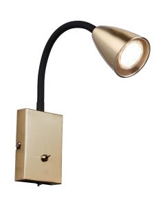 LED Wandspot - Wandverlichting - Trion Wolly - GU10 Fitting - 1-lichts - Rechthoek - Mat Goud - Aluminium