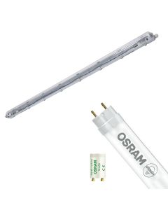 LED Waterdichte TL Armatuur met T8 Buis - Velvalux Strela - 150cm - Enkel - Koppelbaar - Waterdicht IP65 - OSRAM - SubstiTUBE Value EM 830 - 19.1W - Warm Wit 3000K | Vervangt 58W