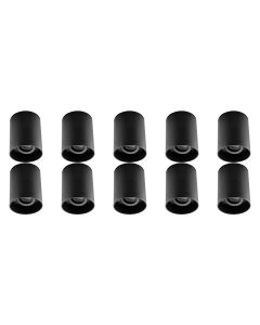 Opbouwspot 10 Pack - Pragmi Luxina Pro - GU10 Fitting - Opbouw Rond - Mat Zwart - Aluminium - Verdiept - Kantelbaar - Ø90mm