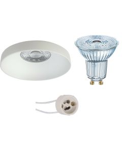 OSRAM - LED Spot Set - Parathom PAR16 927 36D - Pragmi Vrito Pro - GU10 Fitting - Dimbaar - Inbouw Rond - Mat Wit - 3.7W - Warm Wit 2700K - Ø82mm