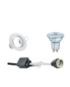 OSRAM - LED Spot Set - Parathom PAR16 930 36D - GU10 Fitting - Dimbaar - Inbouw Rond - Mat Wit - 3.7W - Warm Wit 3000K - Kantelbaar Ø83mm