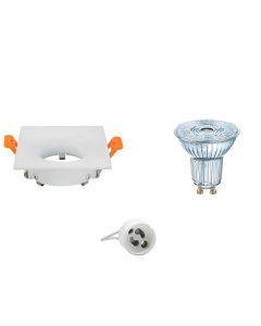 OSRAM - LED Spot Set - Parathom PAR16 927 36D - GU10 Fitting - Dimbaar - Inbouw Vierkant - Mat Wit - 5.5W - Warm Wit 2700K - 85mm