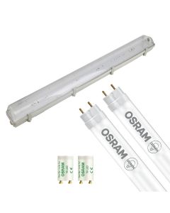 OSRAM - LED TL Armatuur met T8 Buis - SubstiTUBE Value EM 865 - Aigi Hari - 150cm Dubbel - 38.2W - Helder/Koud Wit 6500K