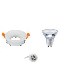 PHILIPS - LED Spot Set - MASTER 927 36D VLE DT - GU10 Fitting - Dimbaar - Inbouw Rond - Mat Wit - 4.9W - Warm Wit 2700K - Ø85mm