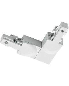 Spanningsrail Doorverbinder - Trion Dual - Hoek L Connector - Aarde Binnen - 2 Fase - Mat Wit