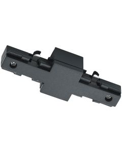 Spanningsrail Doorverbinder - Trion Dual - Rechte Connector - 2 Fase - Mat Zwart