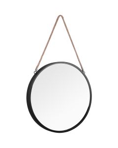 Spiegel - Trion Vicon - Ø40cm - Hangspiegel in Frame - Zwart