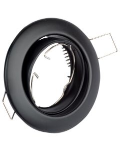 Spot Armatuur GU10 - GU10 Inbouwspot - Rond - Zwart - Aluminium - Kantelbaar Ø82mm